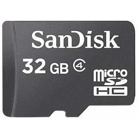 SanDisk microSDHC 32GB �N���X4 �o���N�i�@�T���f�B�X�N Class4