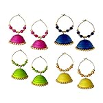 Multicolor jhumka combo-4