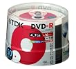 TDK ���{�� DVD-R 16�{�� �C���N�W�F�b�g�v�����^�Ή�(�z���C�g�j �|�b�g�P�[�X���� 50�� DR47PWC50PS
