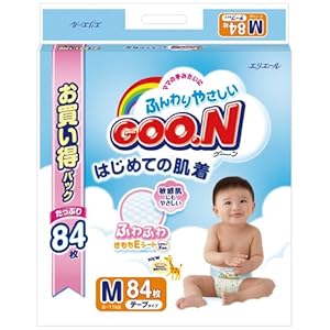 【クリックで詳細表示】グーン テープ はじめての肌着 Mサイズ 84枚