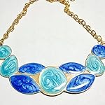 Blue and Gold Plated designer Necklace