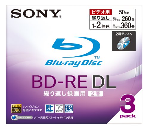 �\�j�[ �u���[���C�f�B�X�N �^��p BD-RE ���������^ 2�w 2�{�� 50GB 3���p�b�N 3BNE2VBSJ2 �\�j�[ �݌ɂ��� 3,705
