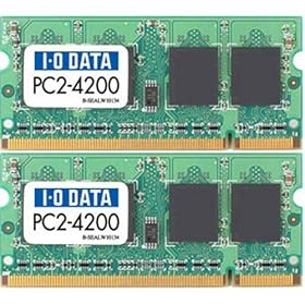 I-O DATA PC2-4200(DDR2-533)200�s��S.O.DIMM 512MX2 SDX533-512MX2