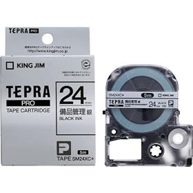 KING  JIM  ���x�����C�^�[�u�e�v���vPRO�J�[�g���b�W�u���i�Ǘ����x���v24mm SM24XC ��