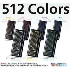 KEIAN KEIAN 512�F �L�[�g�b�v�̕����F��ύX�\ KZP-LED512