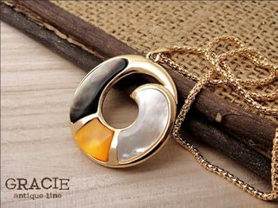 3カラー シェル ネックレス ゴールドカラー エスニック系 流行の 大振りデザイン