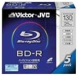 Victor �f���p�u���[���C�f�B�X�N 1��^��p 130�� 25GB 2�{�� 5�� ���{�� BV-R130A5