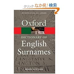 【クリックでお店のこの商品のページへ】A Dictionary of English Surnames. by P.H. Reaney (Oxford Quick Reference): Percy H. Reaney: 洋書