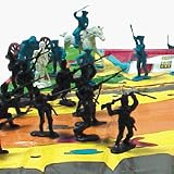 35 piece Revolutionary War Plastic Army Men 65mm Soldier Figure Toy Set