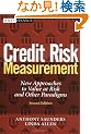 Credit Risk Measurement: New Approaches to Value at Risk and Other Paradigms (Wiley Finance)