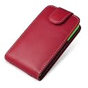 PDAIR レザーケース for iPhone 4S / 4 with Bumper ベルトクリップ付バーティカルポーチタイプ(レッド) PALCIPOHN4WBBV/RD