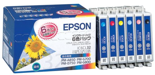 EPSON IC6CL32 �C���N�J�[�g���b�W �J���[ �G�v�\�� (50���̊��z) (5���̃N�`�R�~ 4,814