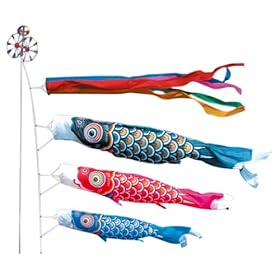 【クリックで詳細表示】ゴールド鯉のぼり ファミリーセット1.5m