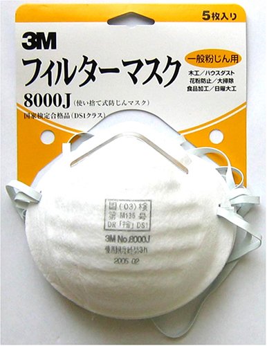  3M フィルターマスク 5枚入 No8000JDS1