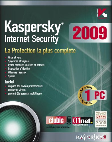  Kaspersky Internet Security 2009 (1 Poste / 1 An)