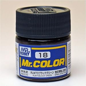 【クリックで詳細表示】Mr.カラー C18 RLM70ブラックグリーン 【HTRC 3】
