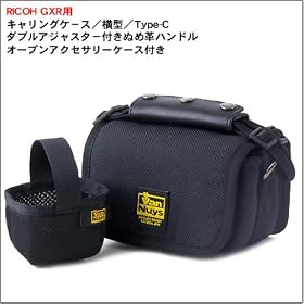 RICOH GXR�p�L�������O�P�[�X/���^/Type-C/�_�u���A�W���X�^�[�t���ʂߊv�n���h��/�I�[�v���A�N�Z�T���[�P�[�X�t��(�o���X�e�B�b�N�i�C������/�u���b�N)
