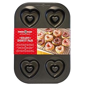 �n�[�g�^ �I�[�u���ŏĂ��� �h�[�i�b�c�^ Heart Shaped Oven Bake Donut Pan