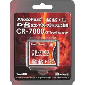 PhotoFast SDHC to CF�ϊ��A�_�v�^�[�u���X�^�[�p�b�P�[�W�ESDHC16GB�Ή��E1�����ۏ� CR-7000