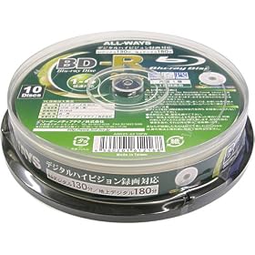 ALL-WAYS Blu-ray25GB���^��p ���C�h�z���C�g�v�����^�u�� 1-4�{���X�s���h���P�[�X10������ ABR25-4X10PW