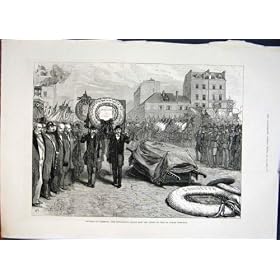 Funeral Gambetta Coffin Pere La Chaise Cemetery 1883