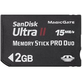 SanDisk UltraII �������[�X�e�B�b�NPRO Duo 2GB �]�����x15MB/Sec SDMSPDH-002G-J61