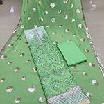 Green designer Georgette Dress Material With Dupatta