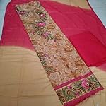 Brown Cotton Dress Material With Dupatta