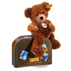 �V���^�C�t Hannes (�n�[�l�X)Teddy bear in suitcase, golden brown