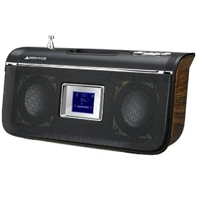 GREEN HOUSE ���y�Đ�&FM���W�I�@�\�t�� �ؖڒ��X�s�[�J�[ GH-SPM210WRD