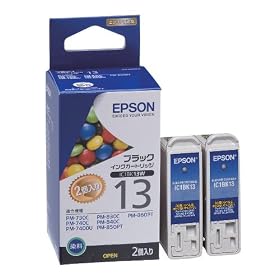 EPSON IC1BK13W(���m�N���C���N�J�[�g���b�W:2�Z�b�g)