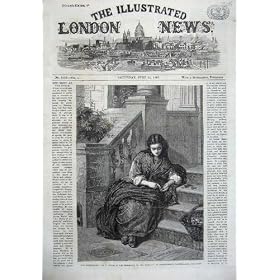 1867 Flower Girl House Doorstep Basket Fine Art Lucas
