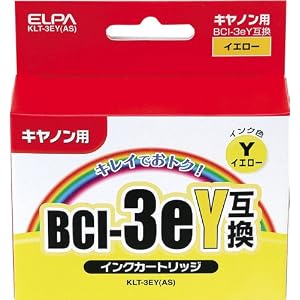 【クリックで詳細表示】ELPA CANON BCI-3EY互換 KLT-3EY(AS)