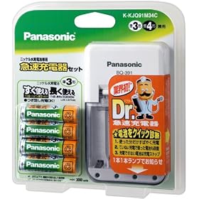 Panasonic �}���[�d��i�j�b�P�����f�d�r�P�O�`4�{�t�j K-KJQ91M34C