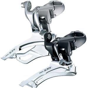 【クリックで詳細表示】シマノ 105 フロントディレイラー FD-5700-SM ダブル バンド28.6/31.8mm シルバー