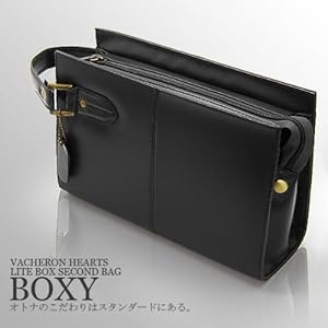 【クリックで詳細表示】牛革ライトBOXシンプルセカンドバッグ2157