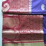 Dark Blue and maroon Silk Saree