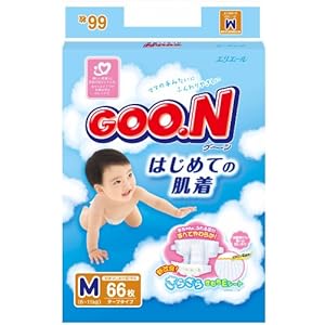 【クリックで詳細表示】グーン はじめての肌着 Mサイズ 66枚