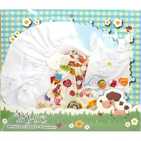 22cm�h�[���p��BLYTHE �u���C�X�ɂ҂����聚 �A�E�g�t�B�b�g FN461 �X�C�[�g�x�[�J���[ �h���X�Z�b�g/22cm Doll Outfits Sweet Bakery Dress Set