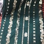 Green Baluchari Kora Silk Saree Without blouse piece