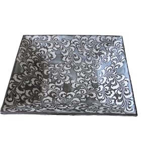 �v�q�ā@�{�����s��@���֓������p���@�����͗l�̎l�p�̎M�@Arabesque square plate