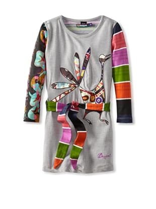 Desigual Girl's Long Sleeve Tunic Dress (Black)