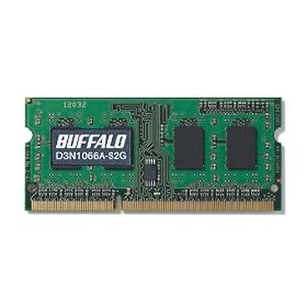 BUFFALO �C���e����CPU Atom(N475/455)�p���݃����� PC3-8500(DDR3-1066) 2GB D3N1066A-S2G/E