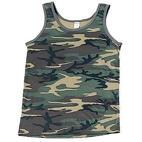 ���X�R �~���^���[ ���� �^���N�g�b�v �E�b�h�����h�J�� - ROTHCO TANK TOP WOODLAND CAMOUFLAGE