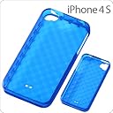 iPhone4/4S キラキラソフトジャケット/ブルー