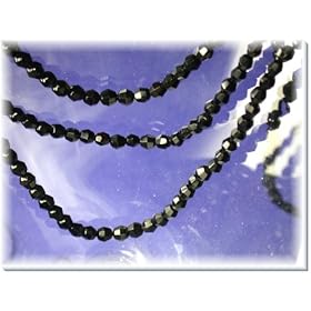 【クリックで詳細表示】ブラックトルマリンビーズ＜br＞16面カット