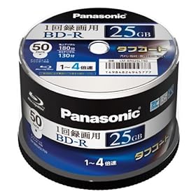 Panasonic �u���[���C�f�B�X�N ���Y �^��p4�{�� 25GB(�P�w �ǋL�^) 50���p�b�N LM-BRS25LT50
