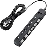 ELECOM ���K�[�h�^�b�v �ʃX�C�b�` �z�R���V���b�^�[�t 6�� 5m BK T-K04-2650BK