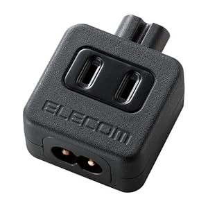 【クリックでお店のこの商品のページへ】ELECOM ACアダプタ用タップ 2pin 1個口 T-ACTAP21