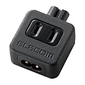 ELECOM AC�A�_�v�^�p�^�b�v 2pin 1�� T-ACTAP21